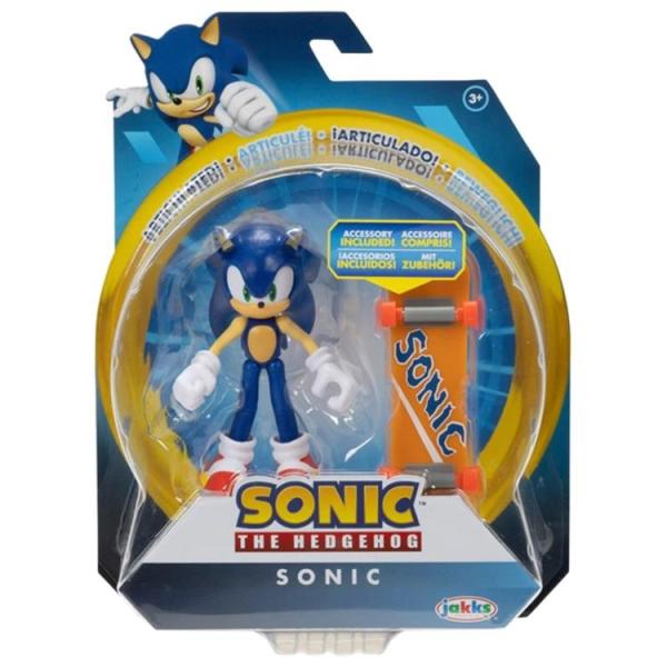 Ёжик Соник с жёлтым скейтом "Sonic" (10.2 см.)