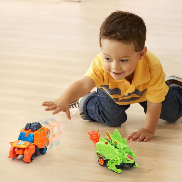Дино трансформеры оранжевый и салатовый Fray и Spur "Switch & Go Dinos" (10 см.) от VTech